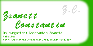 zsanett constantin business card